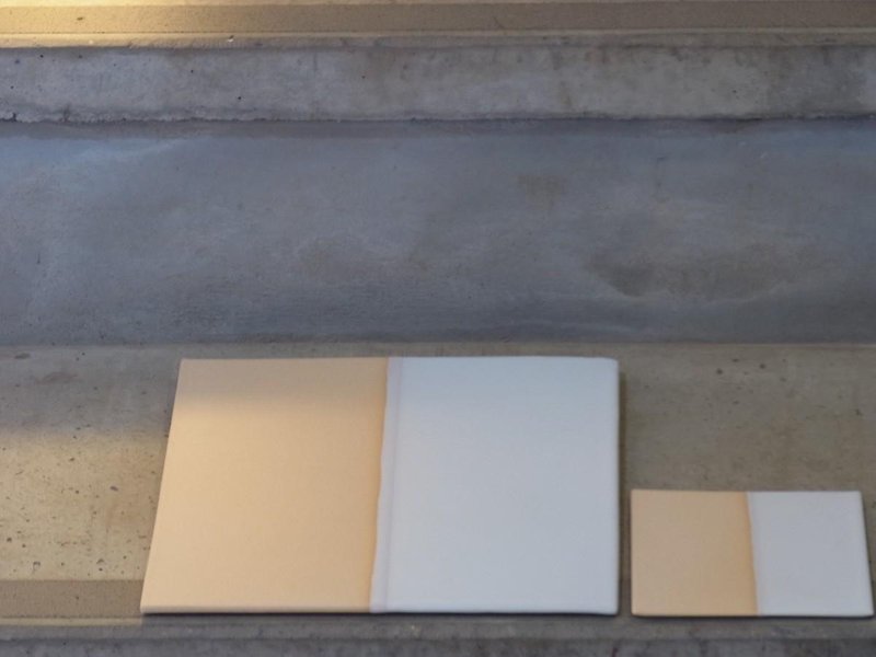 2-tone four-sided flat plate white & masicot - 浅碟/小碟子 - 陶 