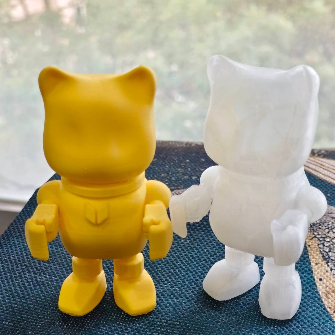 大卫正宗 3D立体作品 B165 猫星人 S号 3D Print 3D打印 大卫画猫 - 其他 - 树脂 黄色