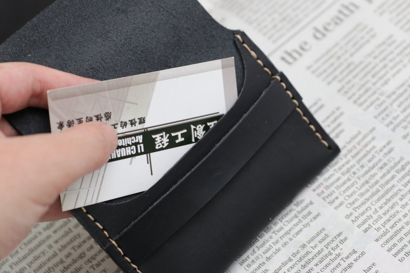 #日式名片夹 #钞票夹 #卡夹 #手工名片夹 #真皮名片夹 - 名片夹/名片盒 - 真皮 黑色