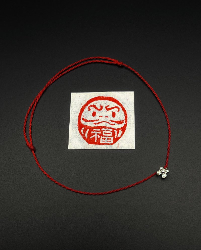 极细新年桂花小红绳可调节 太岁手绳 - 手链/手环 - 纯银 红色