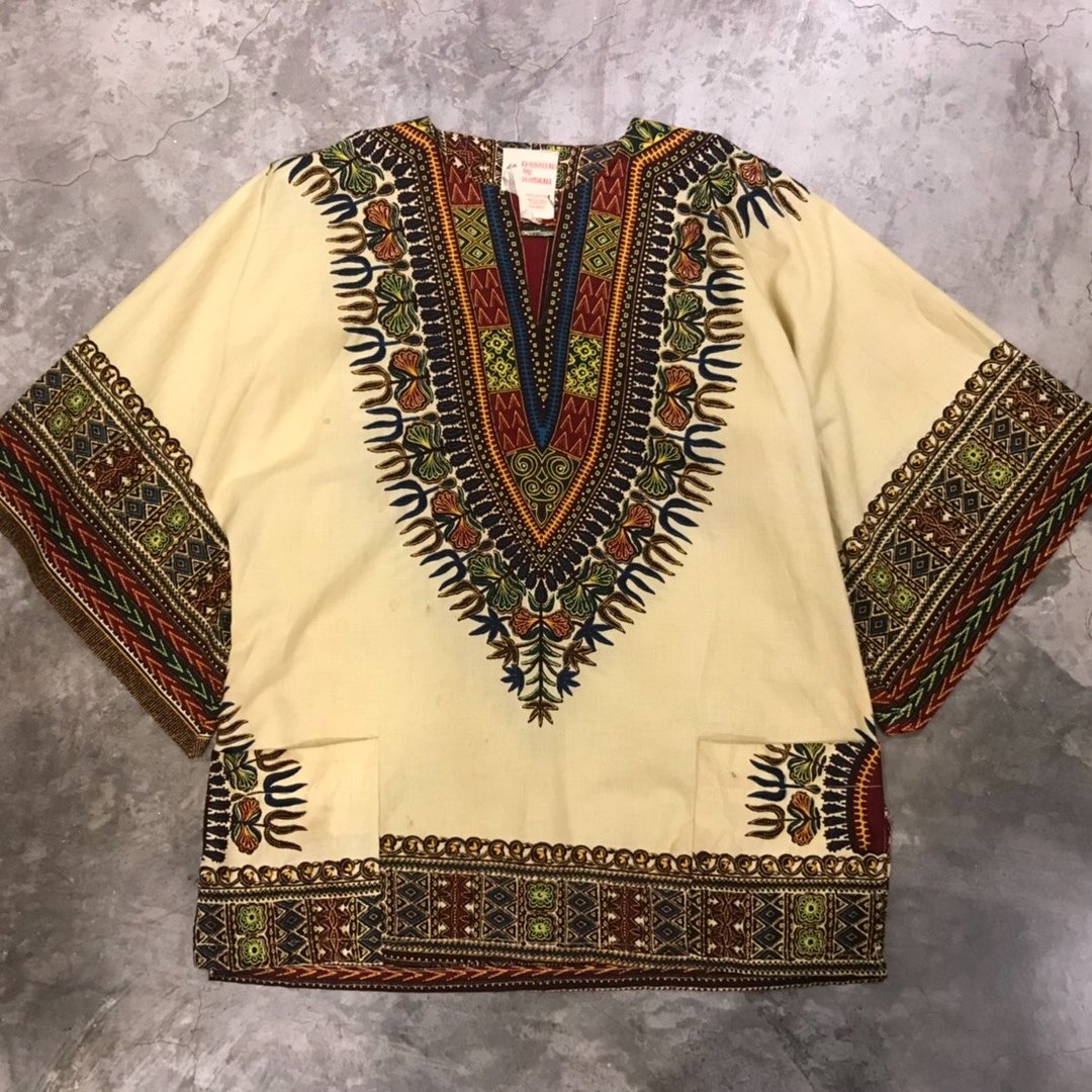 非洲传统服饰Dashiki上衣-黄 - 女装上衣 - 棉．麻 黄色