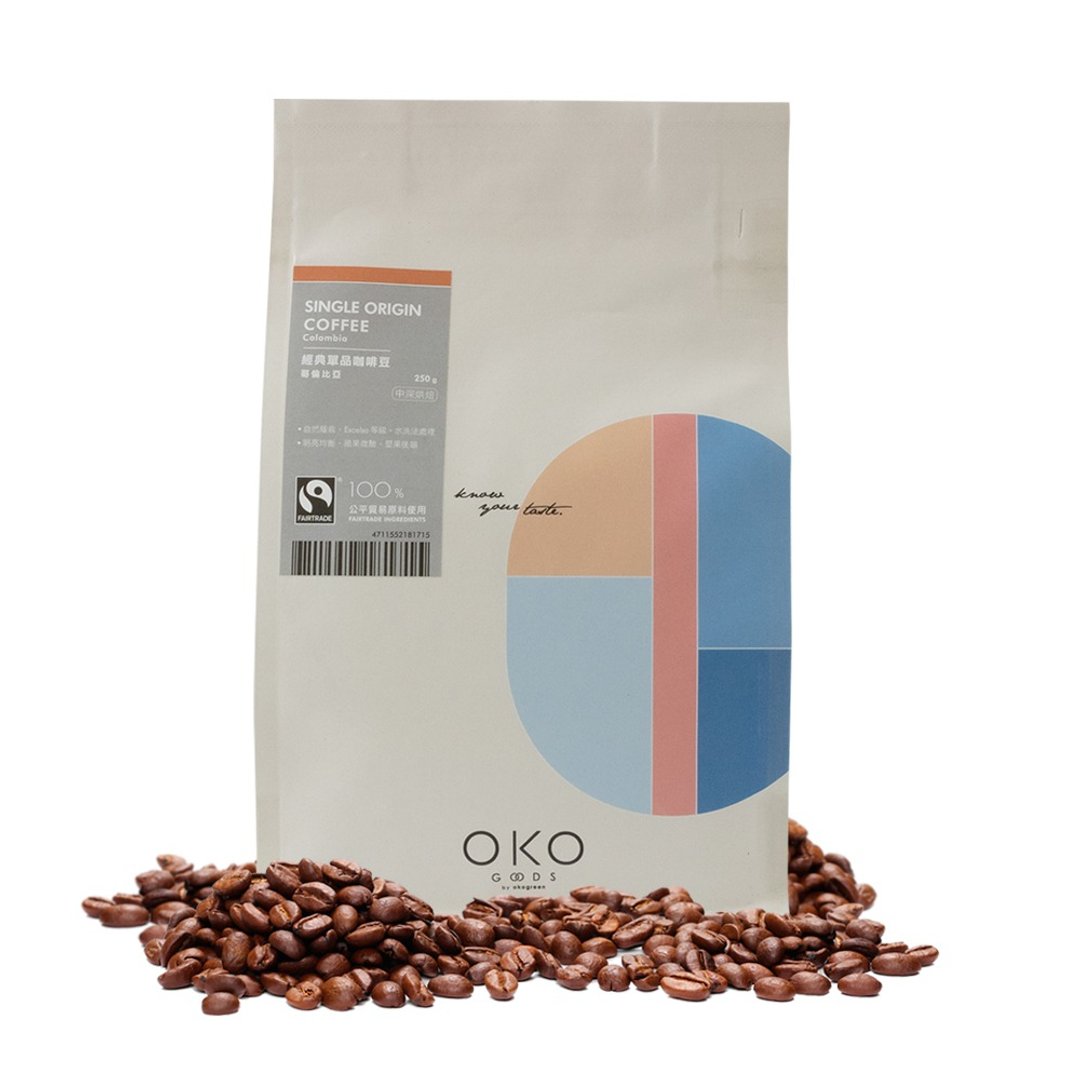 【生态绿】公平贸易单品咖啡豆/哥伦比亚/深烘焙(250g) - 咖啡 - 新鲜食材 
