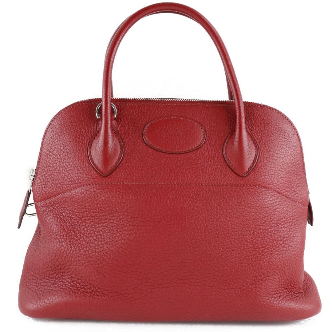 【日本直送】爱马仕 HERMES Bolide 31 手提包 Taurillon Clemence 牛皮 枣红 女仕【二手】 - 手提包/手提袋 - 真皮 红色