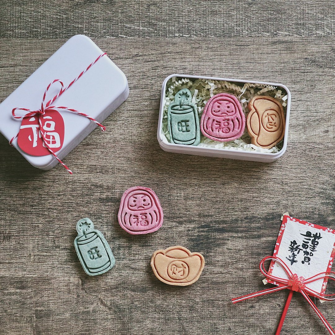 【新年礼盒】新年贺岁福神 饼干造型 手工皂 - 肥皂/手工皂 - 浓缩/萃取物 红色