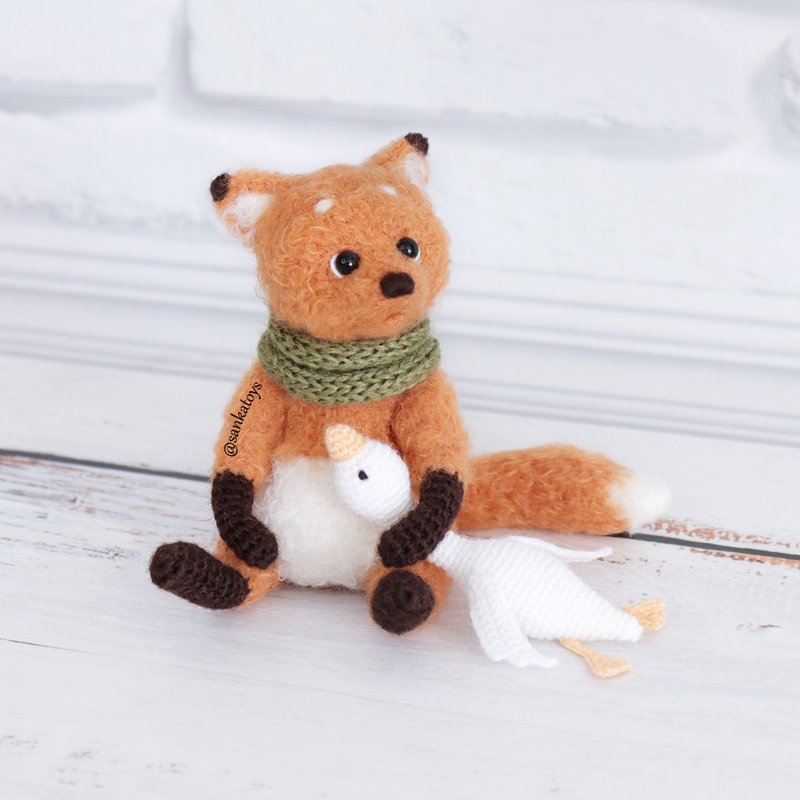 钩针图案 Fox goose-thief，PDF 数字下载，DIY amigurumi 玩具 - 手工艺教程/工具书 - 其他材质 