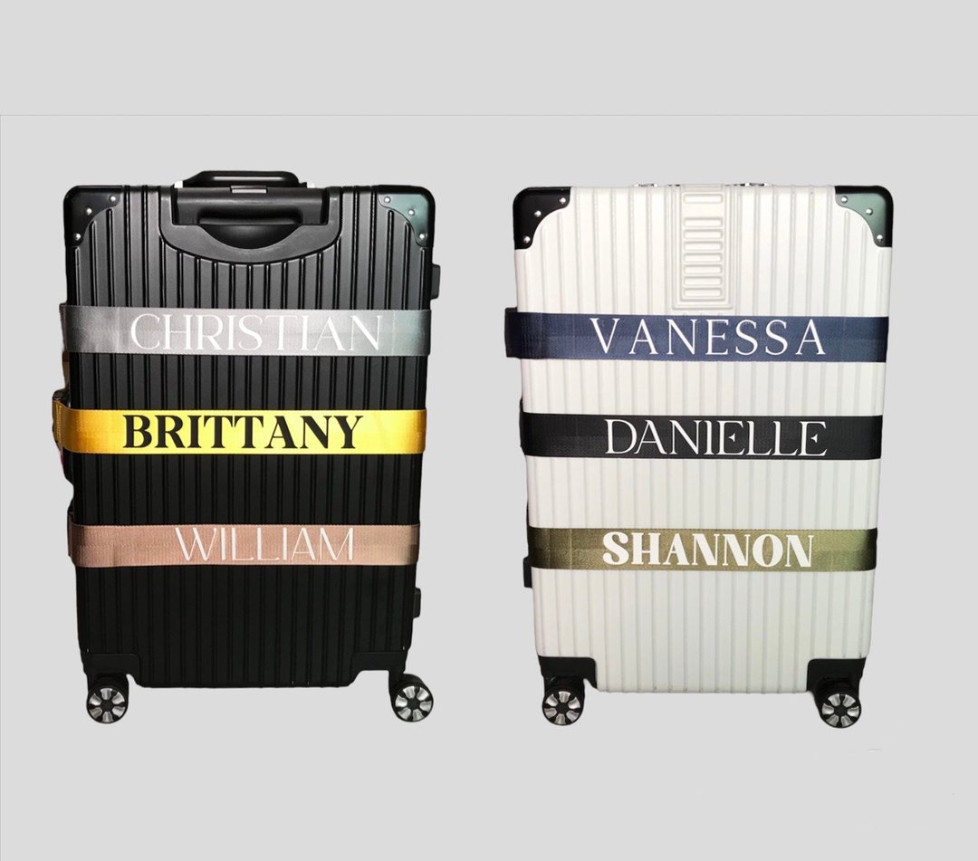 Personalised Luggage strap, Luggage Strap, Travel Belt, Security Luggage Strap, - 行李箱/行李箱保护套 - 尼龙 多色
