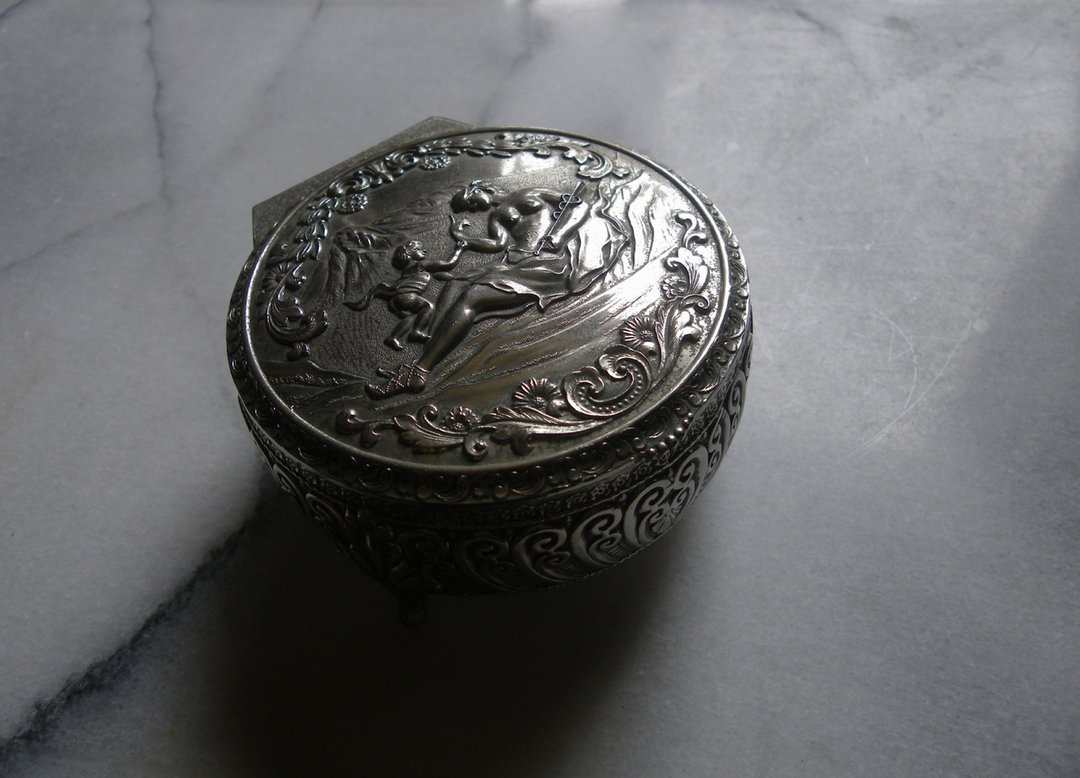 【老时光 OLD-TIME】早期美国金属天使珠宝盒 - 收纳用品 - 其他材质 