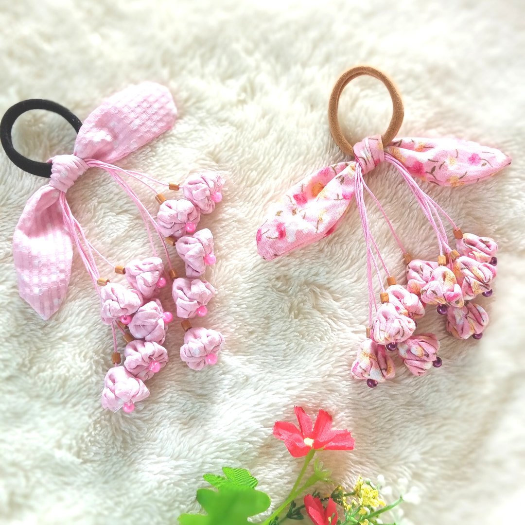 Thai fabric hair band flower hair rubber band Hoya flower hair band - 发饰 - 棉．麻 多色