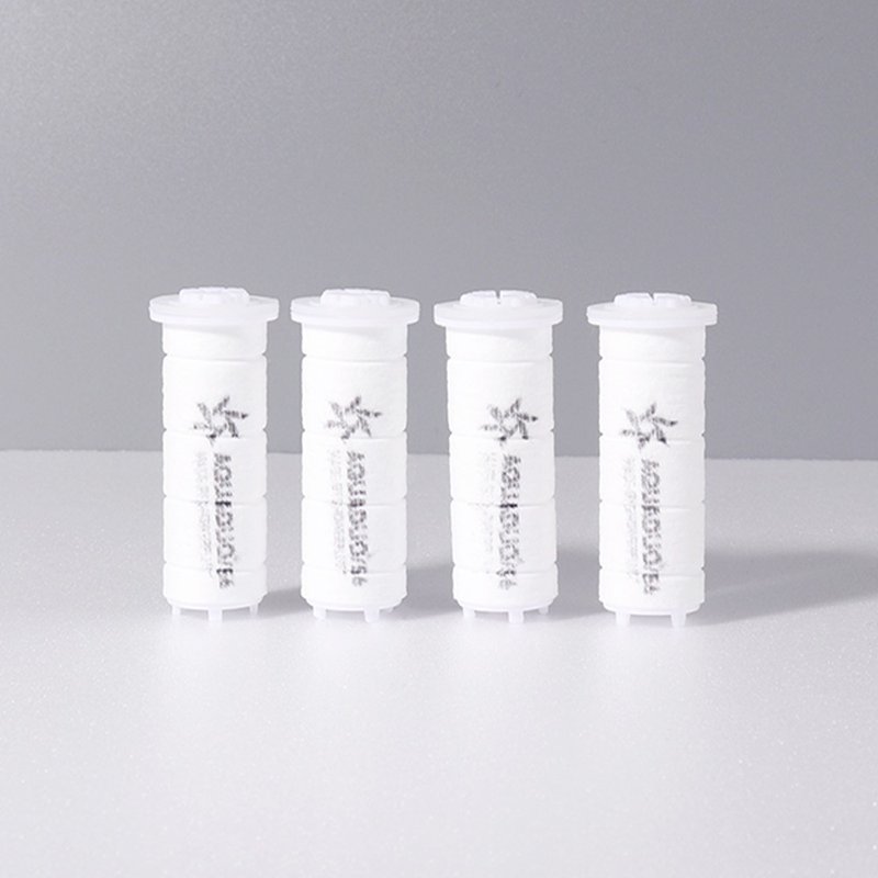 AQUADUO - 旅行用迷你沐浴过滤花洒头PLA滤芯 (4件装) 330RF-R4 - 卫浴用品 - 环保材料 白色