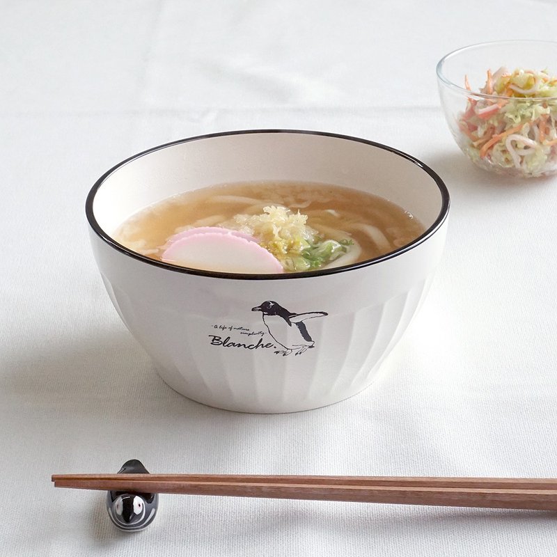 Blanche. 沙拉碗 L 号 15 厘米早餐沙拉麦片乌龙面米饭水果碗时尚礼物可爱日本制造 - 碗 - 塑料 白色