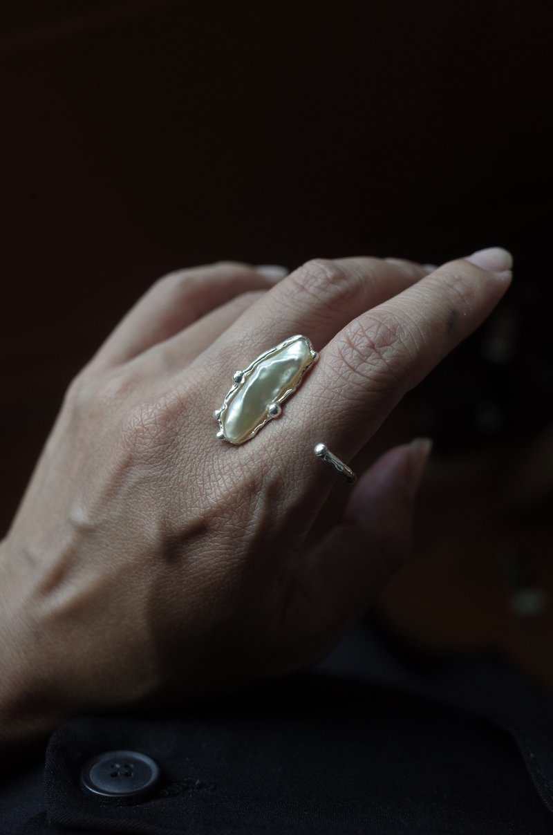 Another Daydream n.2 纯银珍珠戒子 - 戒指 - 纯银 银色