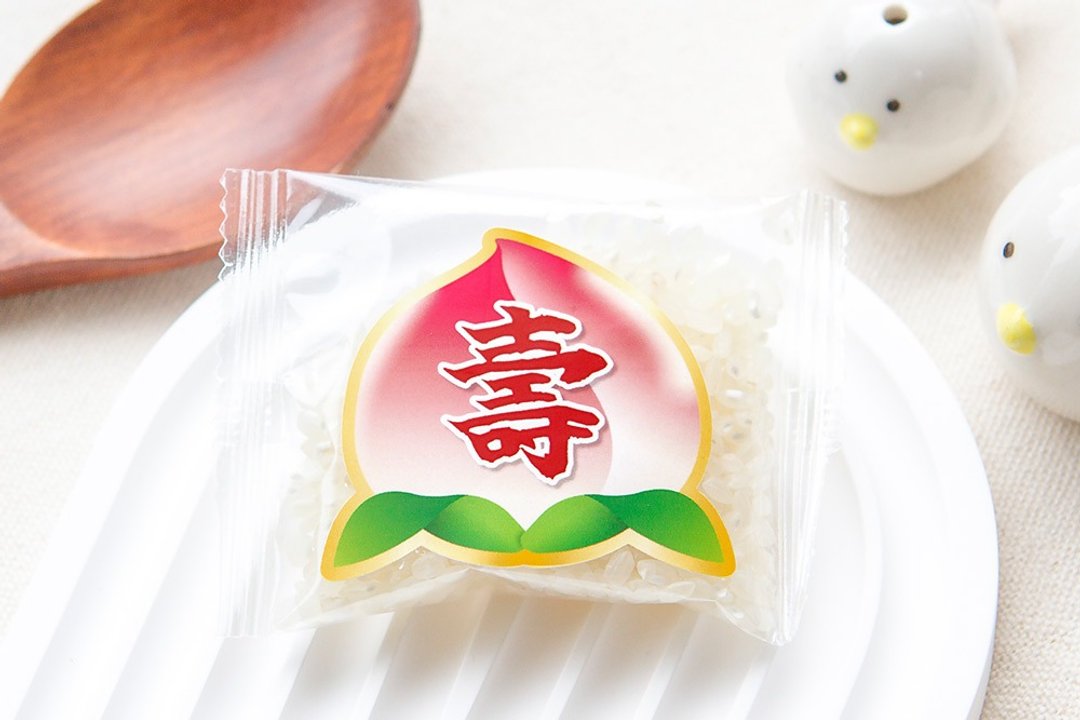 寿桃 神明祝寿 迷你平安米 20克 神明圣诞 拜拜供品 结缘品 平安 - 五谷杂粮/米 - 新鲜食材 粉红色
