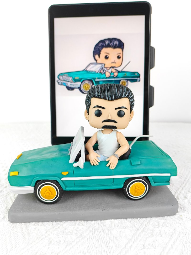 纯手工定制美国Funko Pop 自画肖像公仔娃娃男朋友老公生日礼物 - 玩偶/公仔 - 粘土 多色