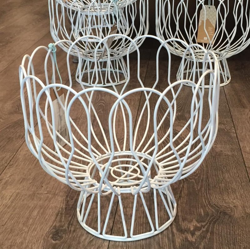 p.t.,Fruit bowl Wired metal white 生果蓝 - 收纳用品 - 其他金属 白色