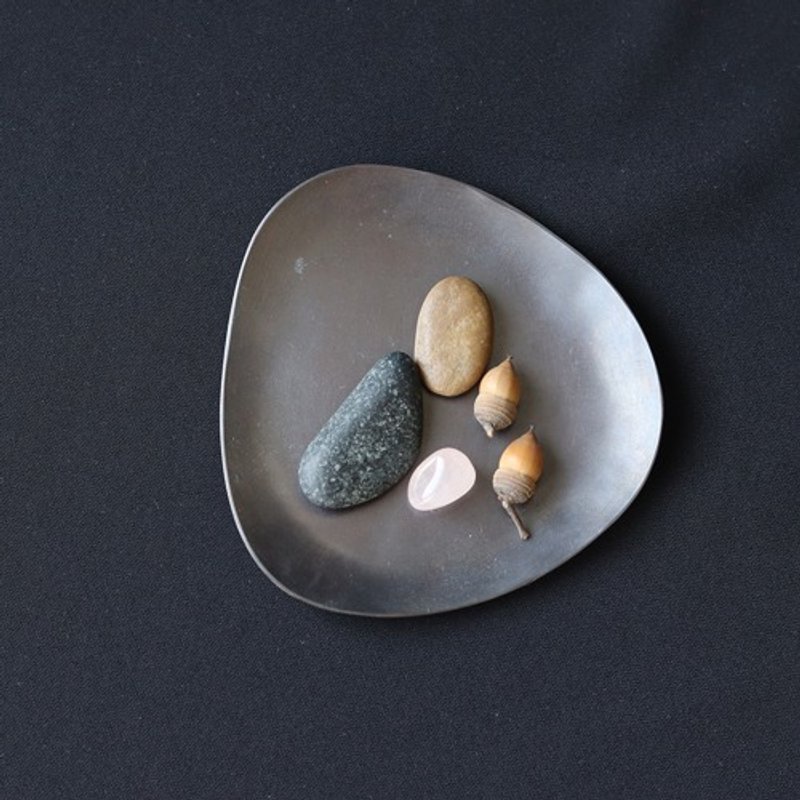 Stone S 不规则黑染小盘 - 摆饰 - 铜/黄铜 黑色