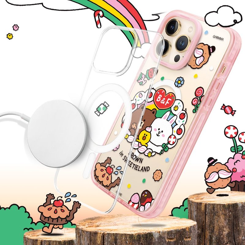 GARMMA LINE FRIENDS iPhone 14系列 磁吸款保护壳 糖果伙伴们 - 手机壳/手机套 - 塑料 