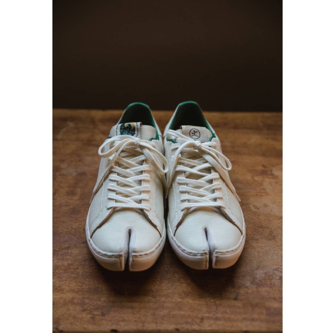 SV TABI White Sneaker / Sweet Villians X RIFARE_Co - 男款休闲鞋 - 真皮 白色