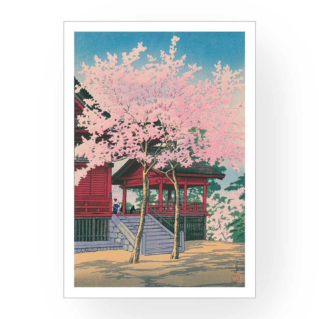 【艺术挂画】川瀬巴水 Kawase Hasuiu 一 上野清水堂 - 海报/装饰画/版画 - 纸 