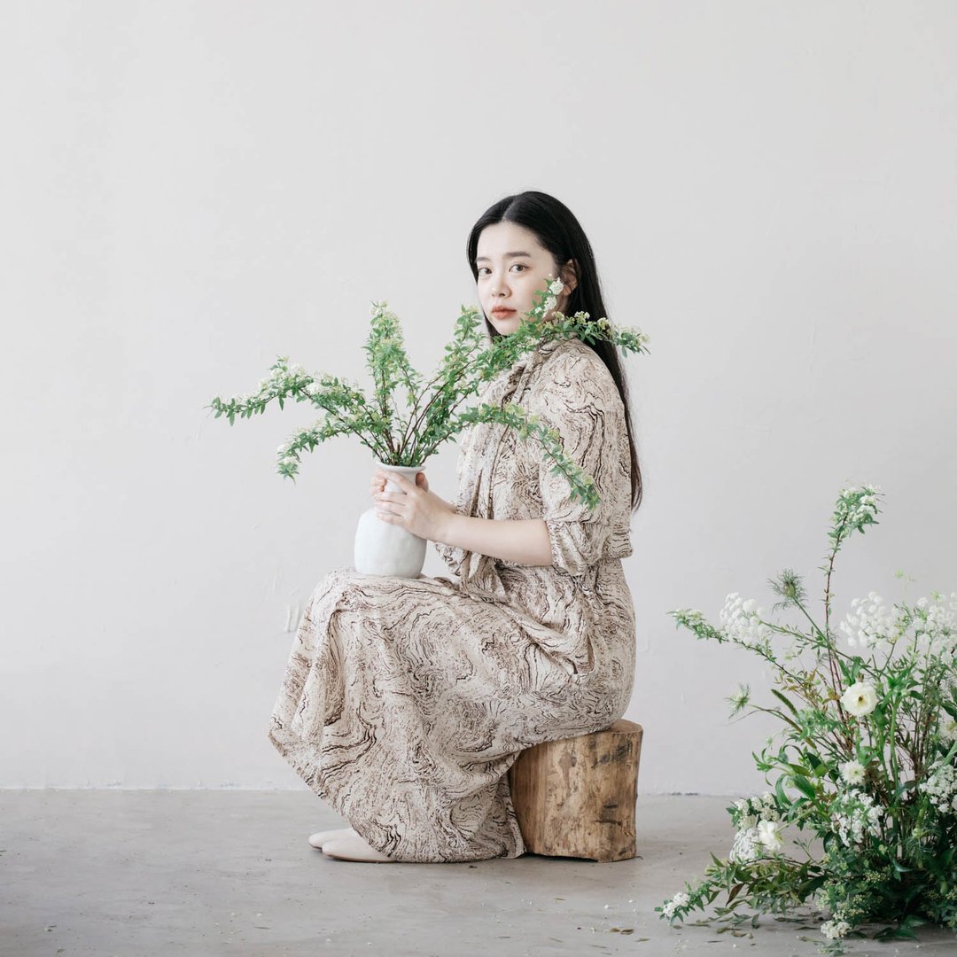 年轮2way正反两穿松紧带洋装 - 洋装/连衣裙 - 棉 紫色