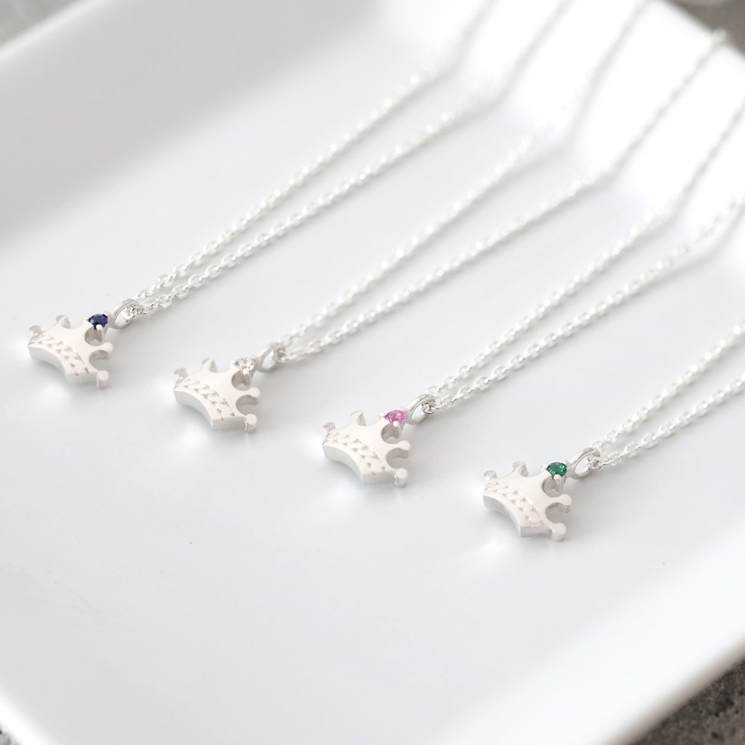 Tiny 皇冠 项链 925银 - 项链 - 其他金属 银色