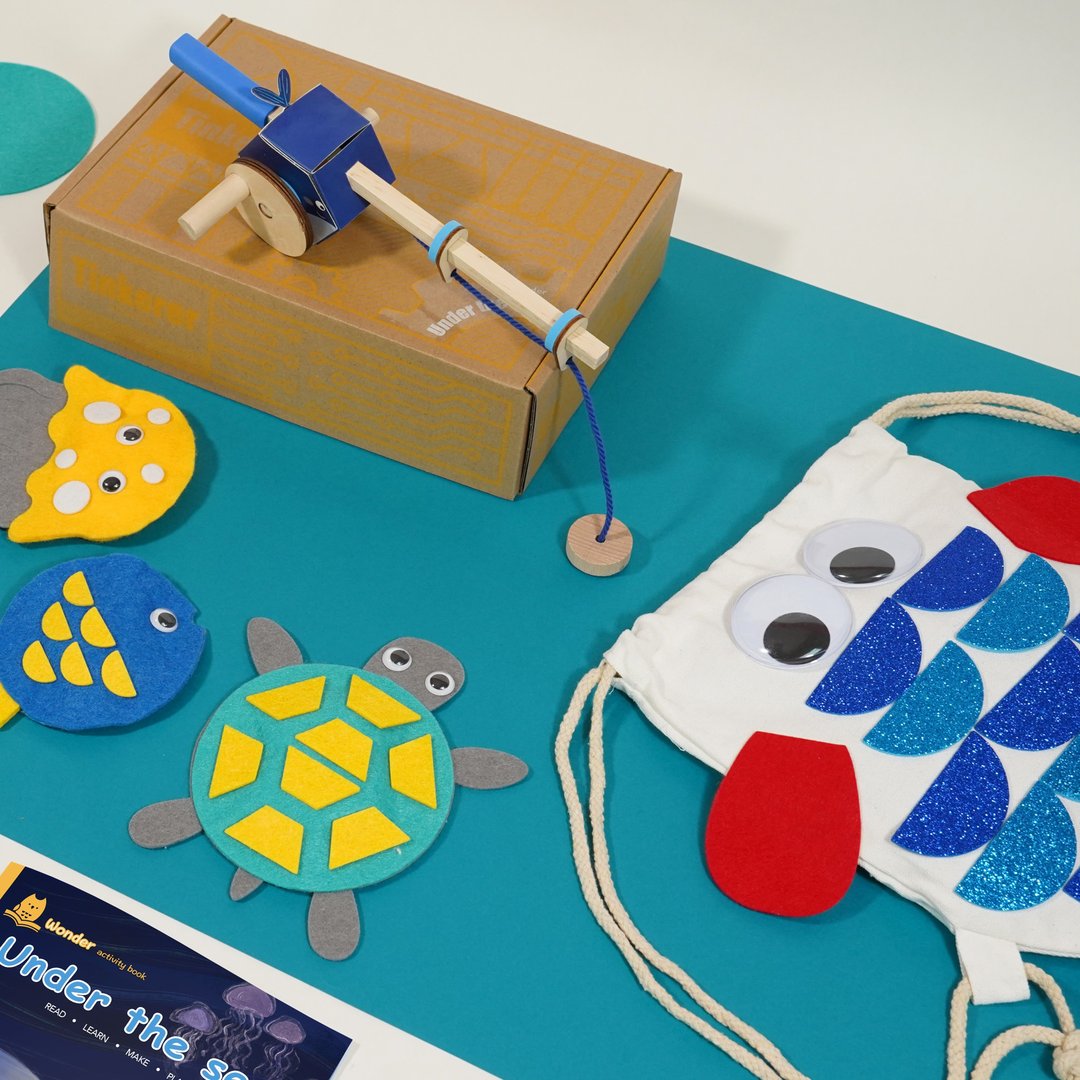 Tinkerer Box 海底世界 小孩创意 DIY钓鱼游戏 STEM玩具 游戏绘本 - 玩具/玩偶 - 其他材质 