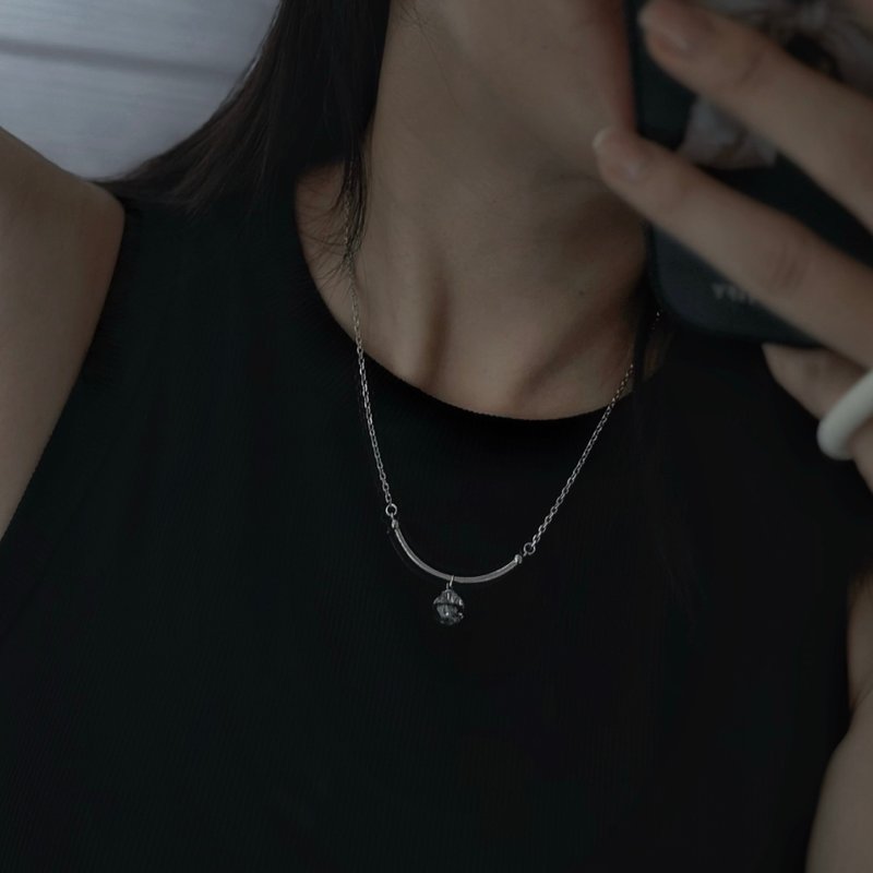 304不锈钢 微笑线 胎毛项链 母乳/脐带/宠物毛 - 婴儿饰品 - 不锈钢 