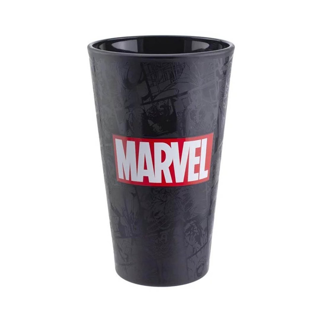 Marvel 漫威 LOGO 黑色磨砂质感英雄玻璃杯 漫威水杯 - 其他家具 - 其他材质 