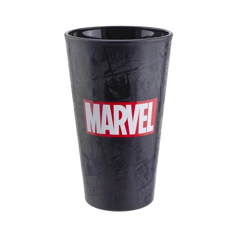 Marvel 漫威 LOGO 黑色磨砂质感英雄玻璃杯 漫威水杯 - 其他家具 - 其他材质 