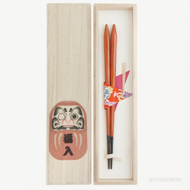 兵左卫门筷子 红色达摩家庭安全 Kezuri 筷子飞鸟红/中号 黑色/大号 - 筷子/筷架 - 木头 
