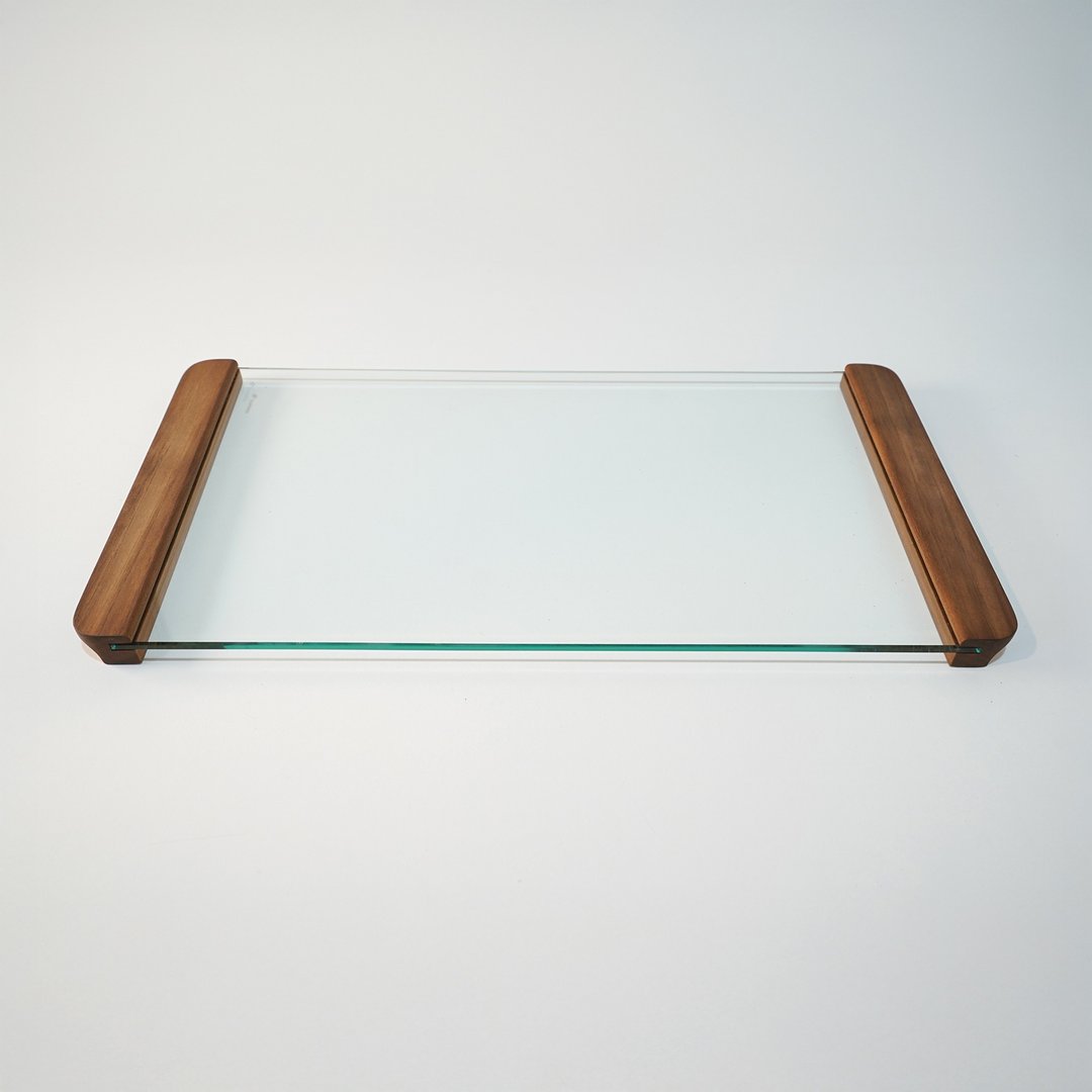 美国Fifty9 Design New York 胡桃玻璃茶点盘 - 盘子/餐盘/盘架 - 玻璃 咖啡色