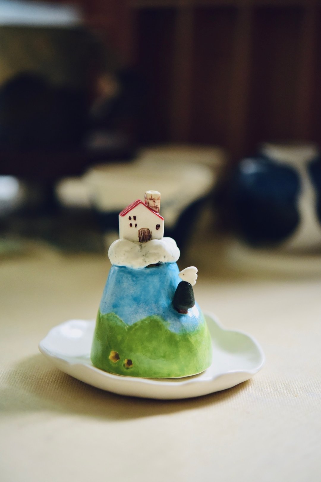 山林小屋3号_塔香座 | 收纳盘 | 首饰盘 - 香薰/精油/线香 - 瓷 多色