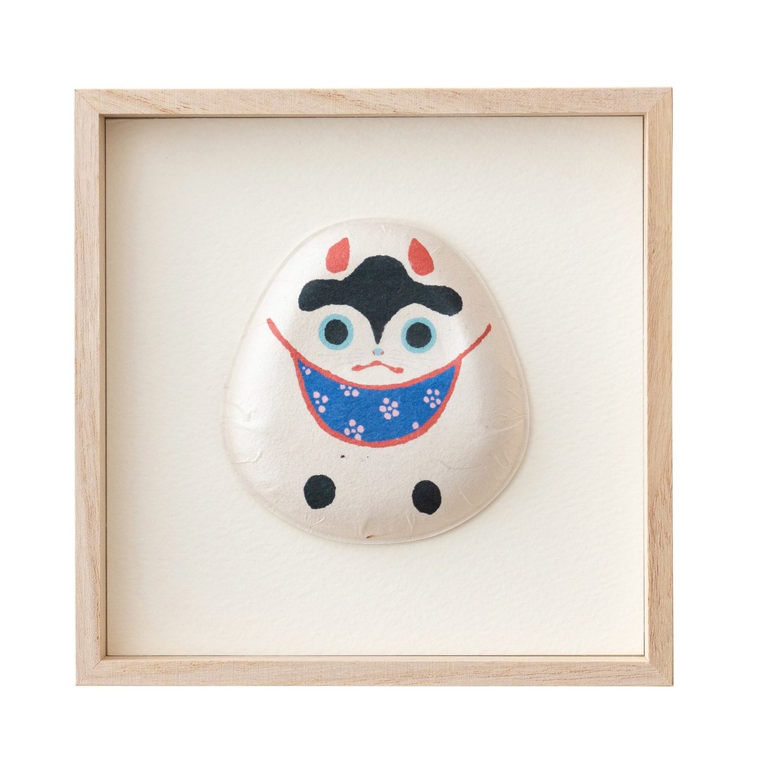 Washi Wall Decoration - Fukura, 1 type of papier-mâché dog - 墙贴/壁贴 - 纸 