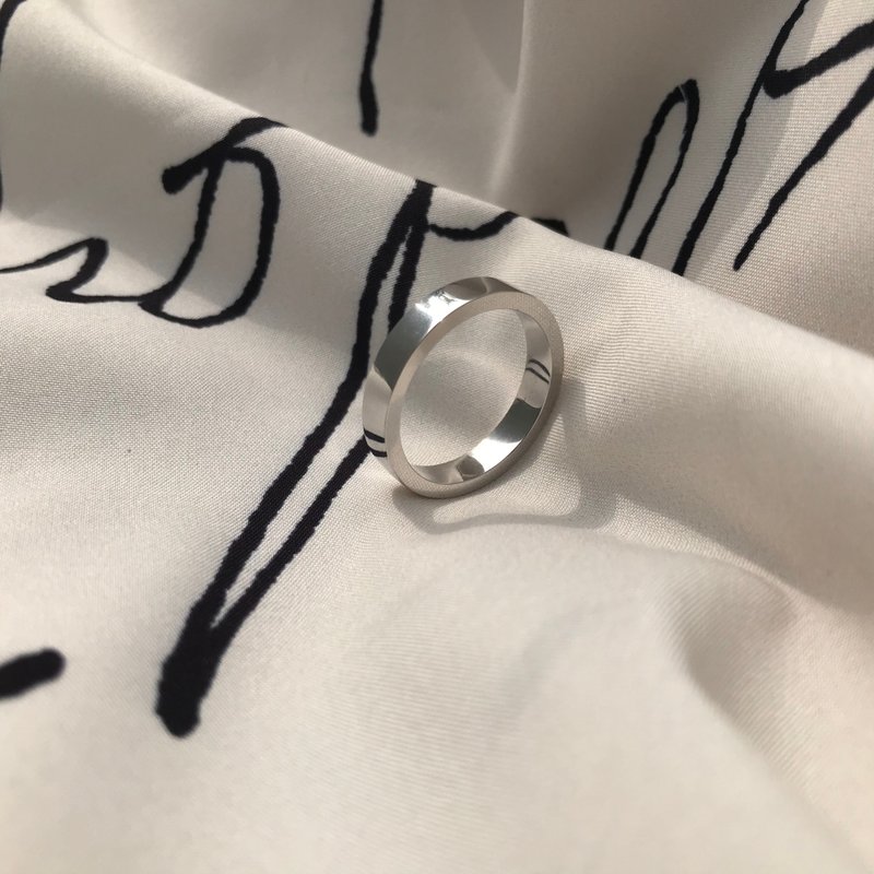 Personalize ring - Rectangle - 戒指 - 纯银 