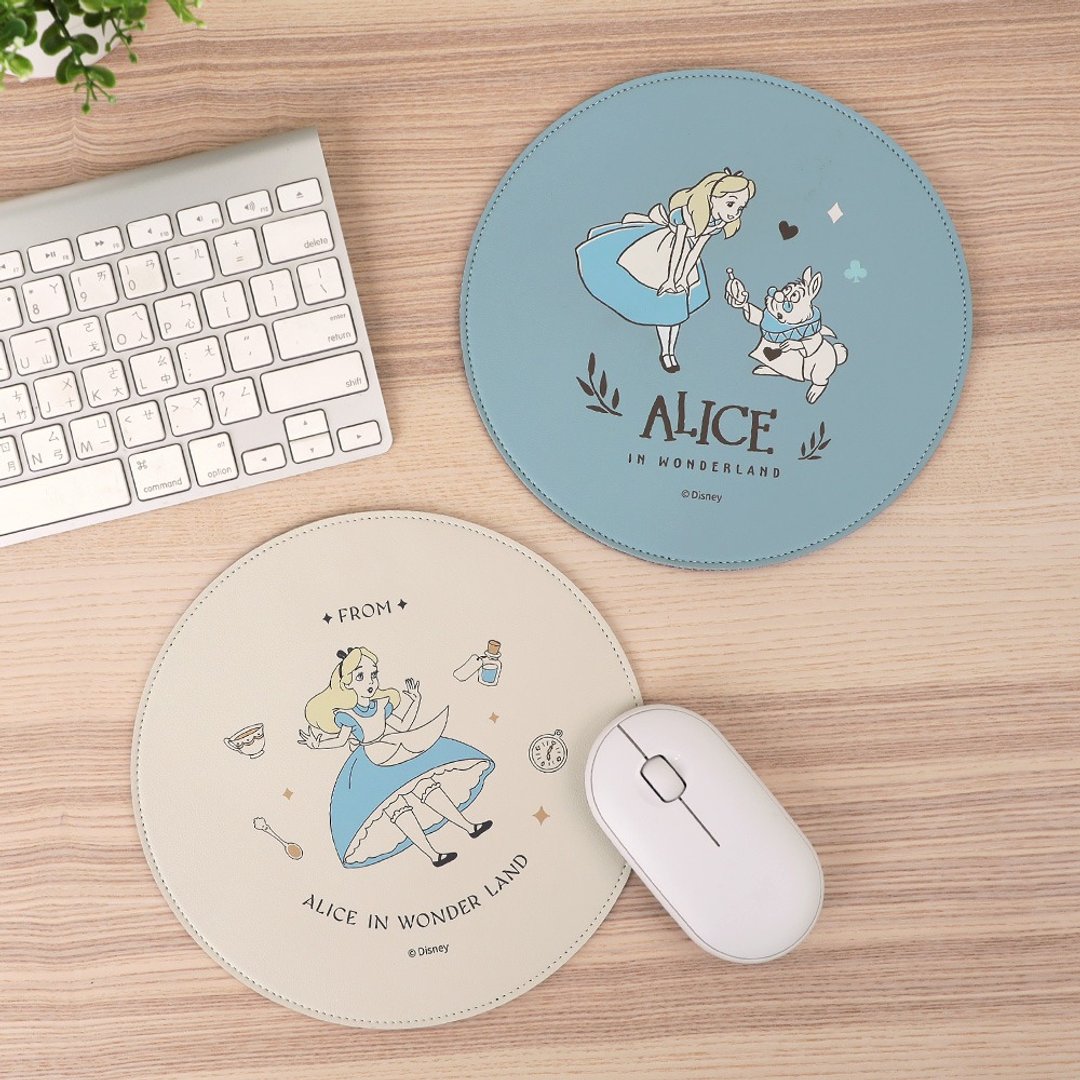 迪士尼爱丽丝皮革鼠标垫-Alice In Wonderland 电脑鼠标桌垫 - 鼠标垫 - 其他材质 多色