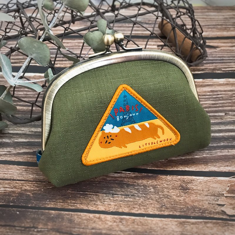 缇花口金包 | 法棍喵游巴黎 - 零钱包 - 棉．麻 多色