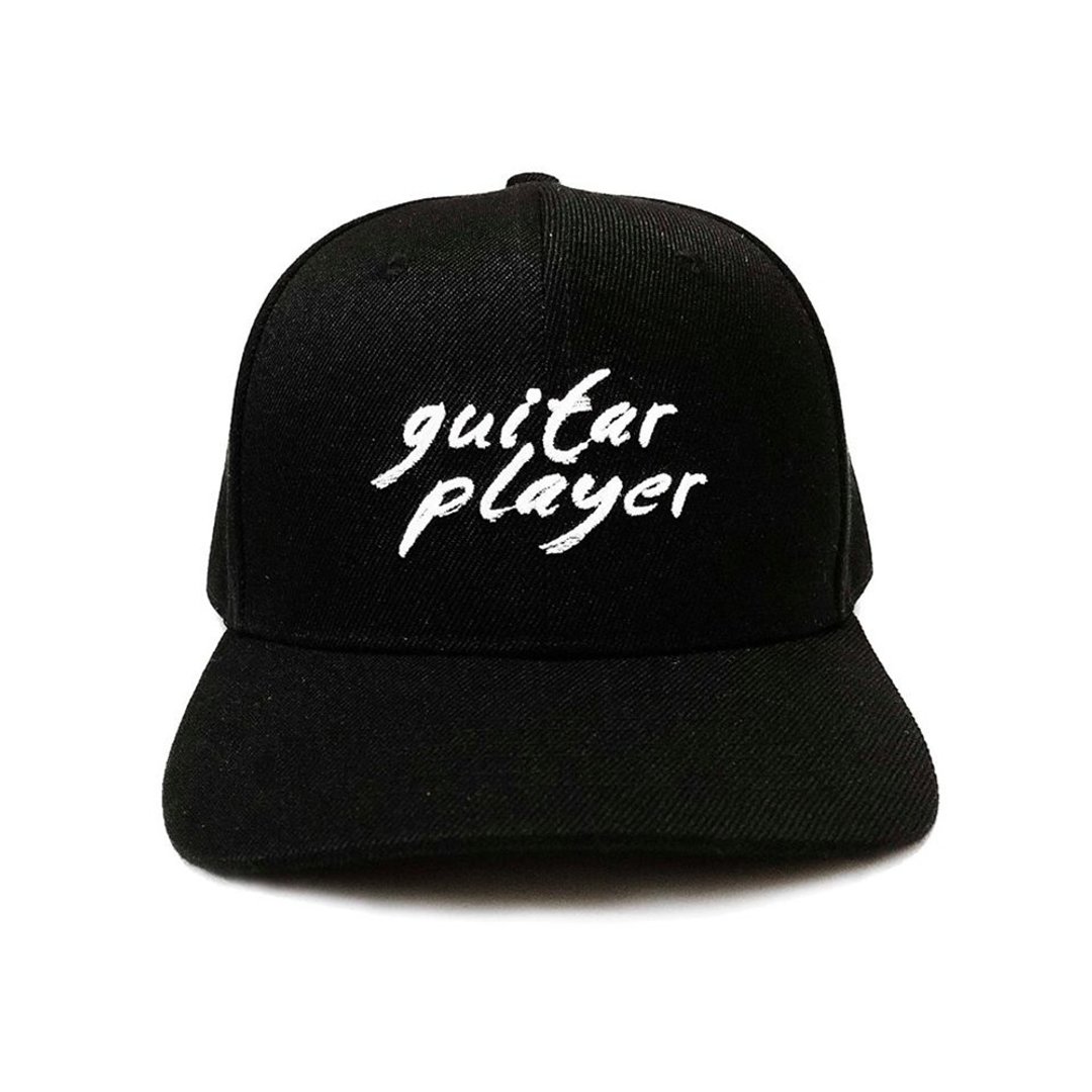 Guitar Player 吉他玩家刺绣鸭舌帽 音乐 礼物 - 帽子 - 棉 黑色