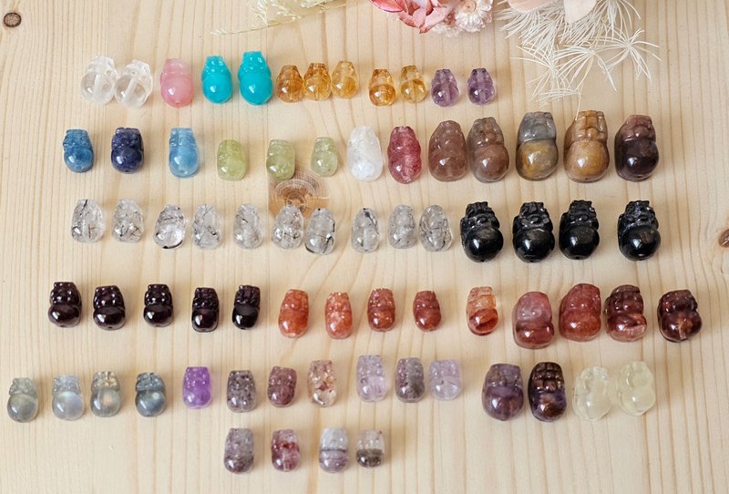 加购款貔貅们(part 1)-招财丰盛/净体黑发晶/沙弗莱/蓝晶/海蓝宝/ - 手链/手环 - 水晶 多色