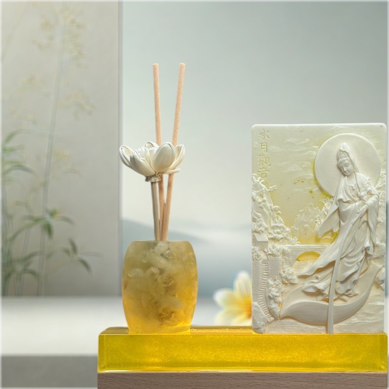 净念开运水晶扩香灯座 黄水晶 水月观音(一)  点亮心灵的灯 - 灯具/灯饰 - 树脂 黄色