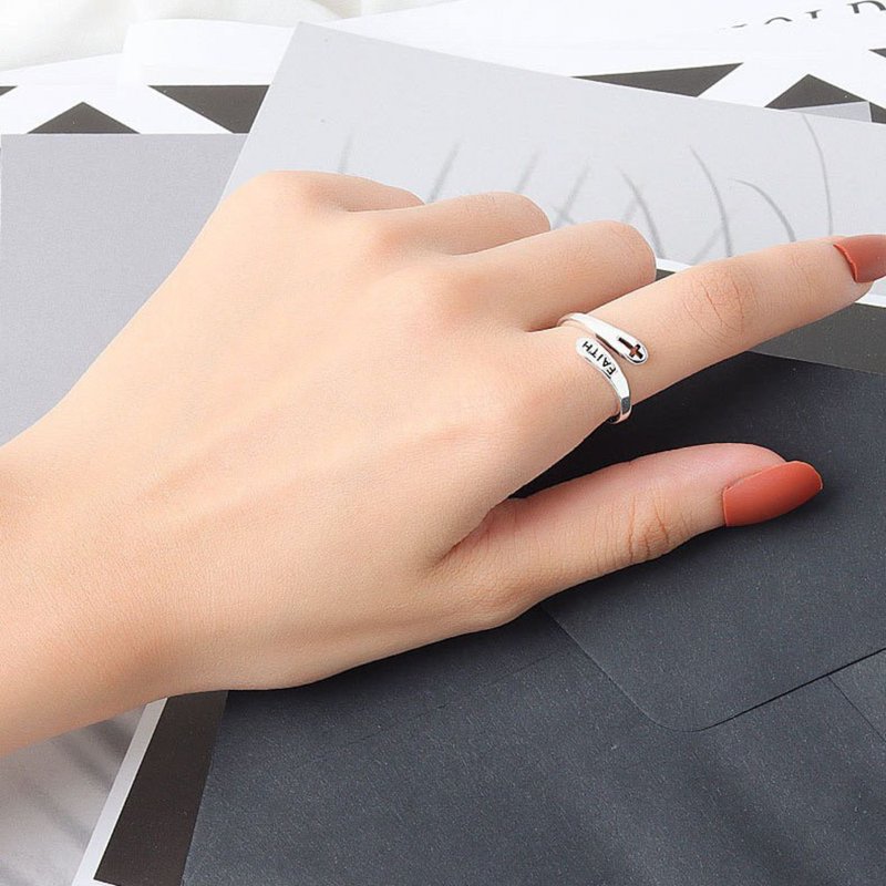 【SoLight盐青】SL327十字架上的信心旅程设计感戒指 - 戒指 - 铜/黄铜 银色