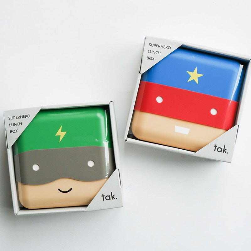 【Tak】SUPER HERO超级英雄便当盒 (两色可选) - 儿童餐具/餐盘 - 树脂 多色