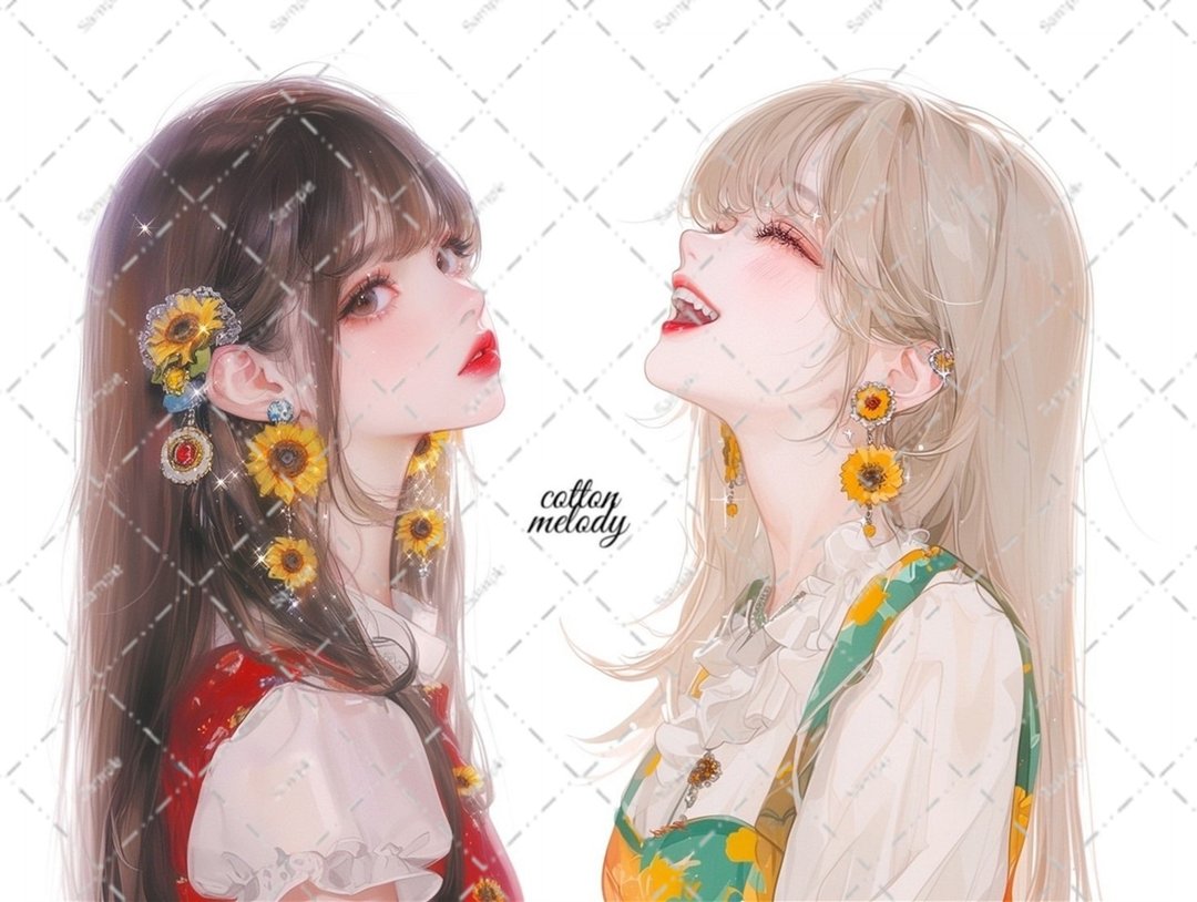 original sticker no.6307 人物贴纸 原创贴纸 人物插画贴纸 女孩贴纸 原创人物贴纸 - 贴纸 - 纸 
