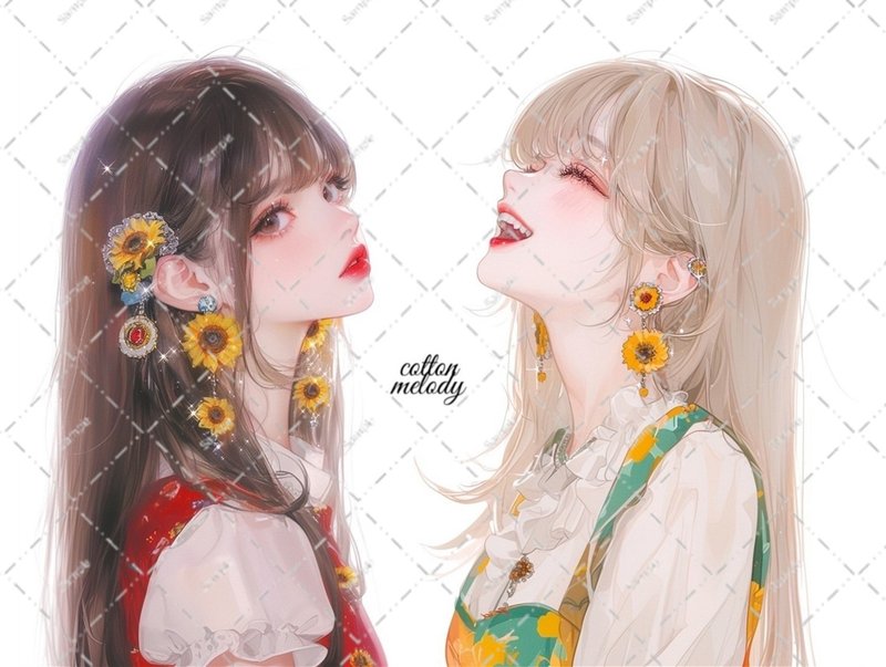 original sticker no.6307 人物贴纸 原创贴纸 人物插画贴纸 女孩贴纸 原创人物贴纸 - 贴纸 - 纸 
