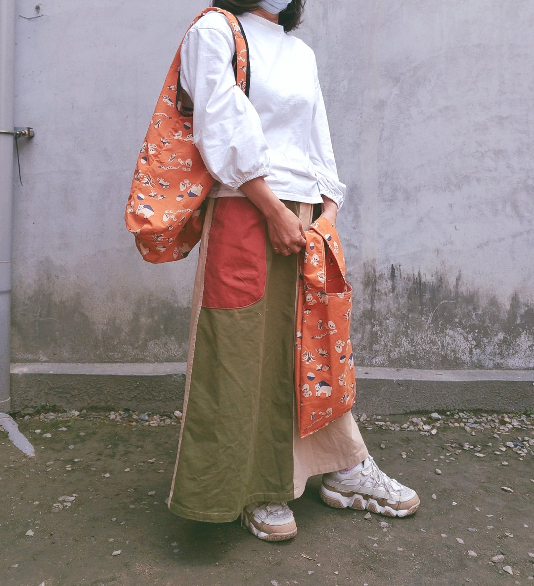 女人节限定 小牛村 环保袋 购物袋【大+小包组】 - 手提包/手提袋 - 棉 多色