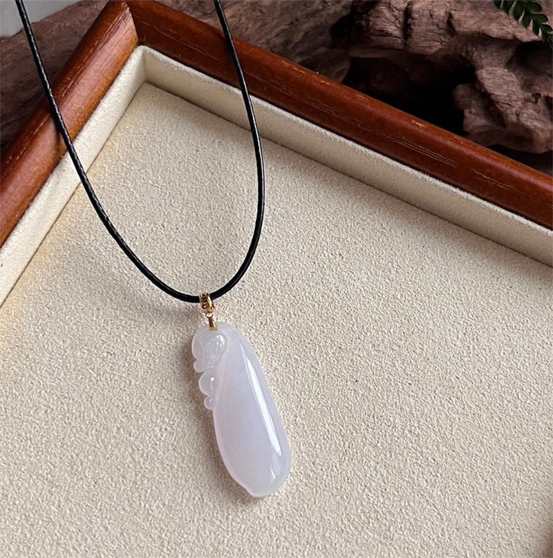 玲靛【终有果】淡粉紫福瓜翡翠坠饰  / 翡翠 /珠宝首饰 - 项链 - 玉石 粉红色