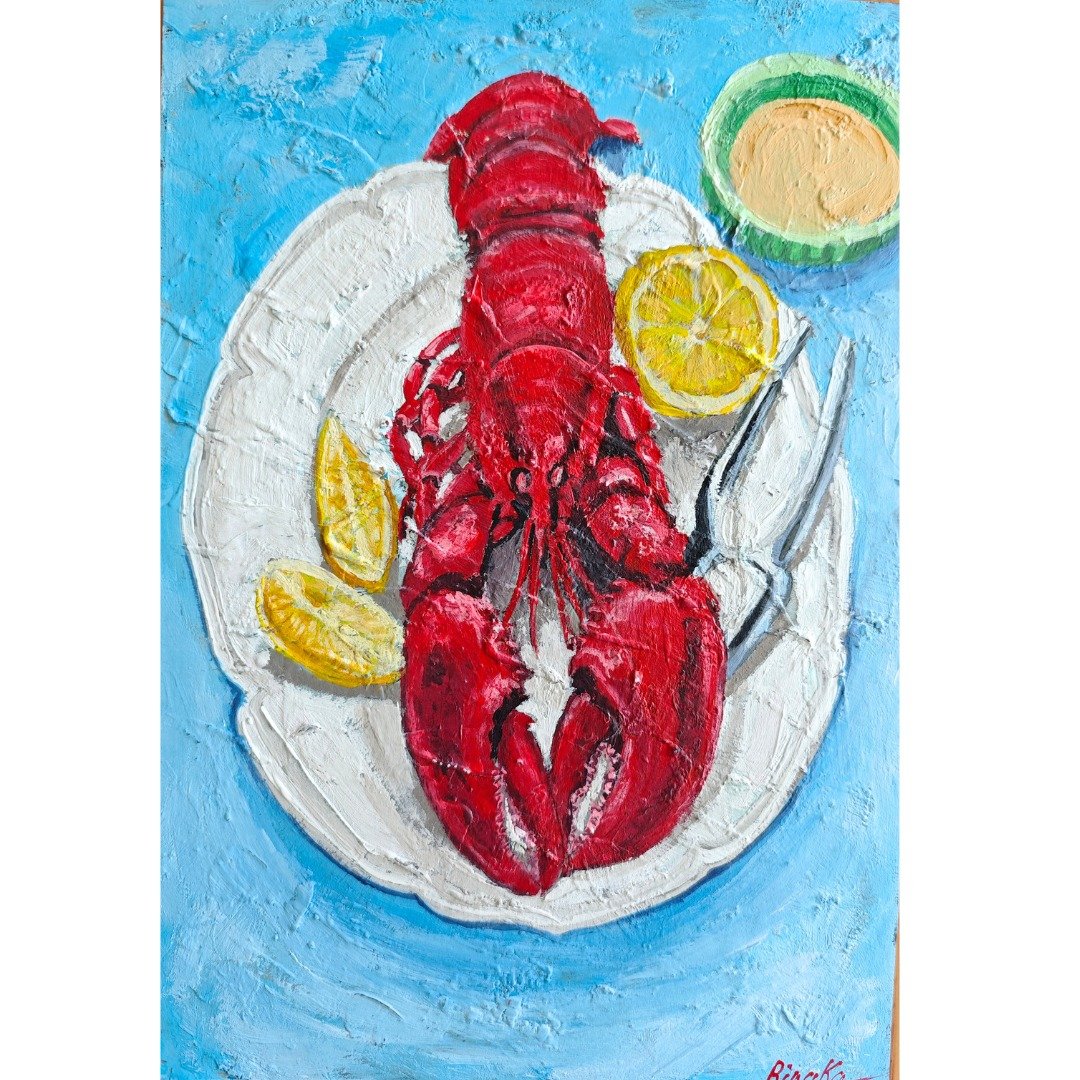 龙虾海鲜原创艺术厨房静物独特墙壁装饰由 RinaArtSK 制作 - 墙贴/壁贴 - 其他材质 多色