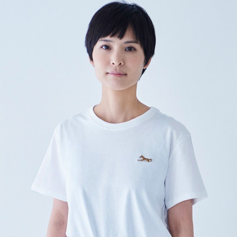 TEE SHIRT SPHINX PATCH WHITE for WOMAN - 女装 T 恤 - 棉．麻 白色
