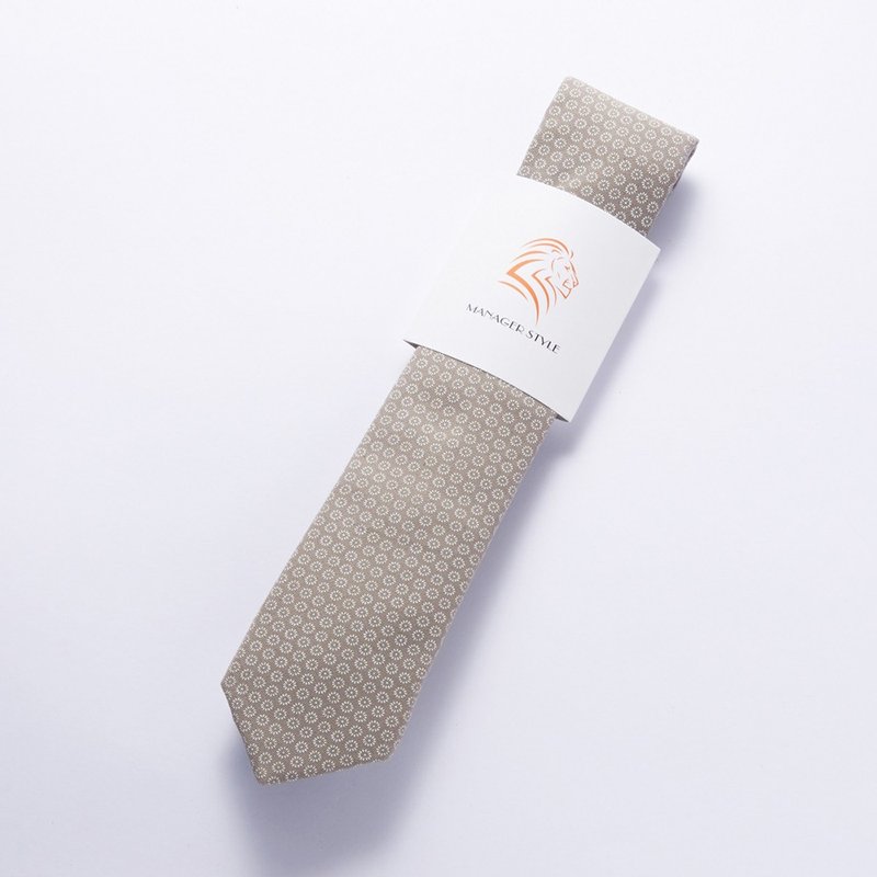 C0615-2 - 领带/领带夹 - 棉．麻 灰色