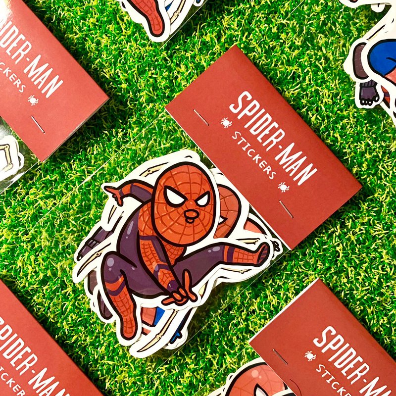 蜘蛛人贴纸 贴纸包 五入 限量 - 贴纸 - 纸 红色