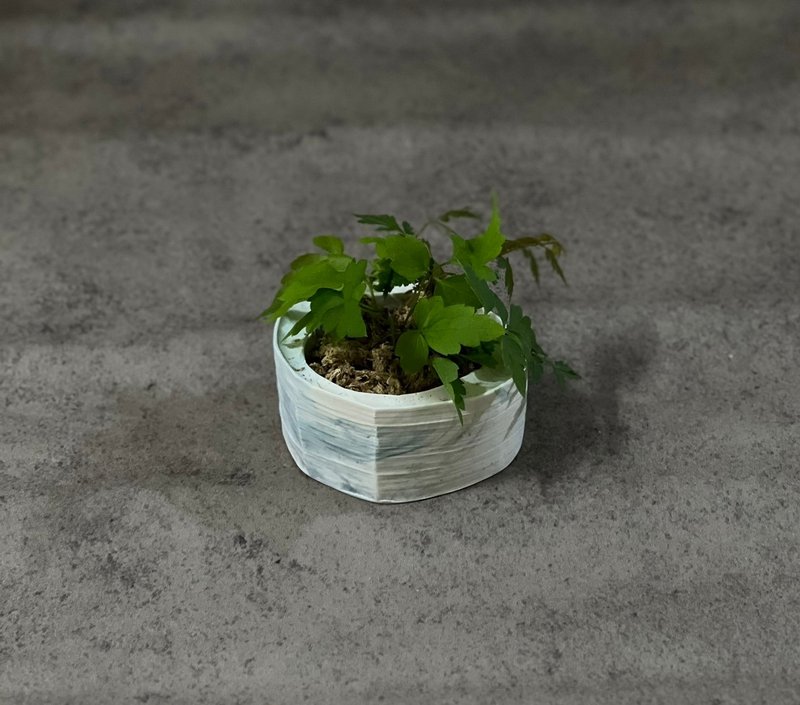 盆器/摆件/首饰展示架/淡蓝流云-jesmonite英国爵石/圣诞礼物 - 植栽/盆栽 - 环保材料 