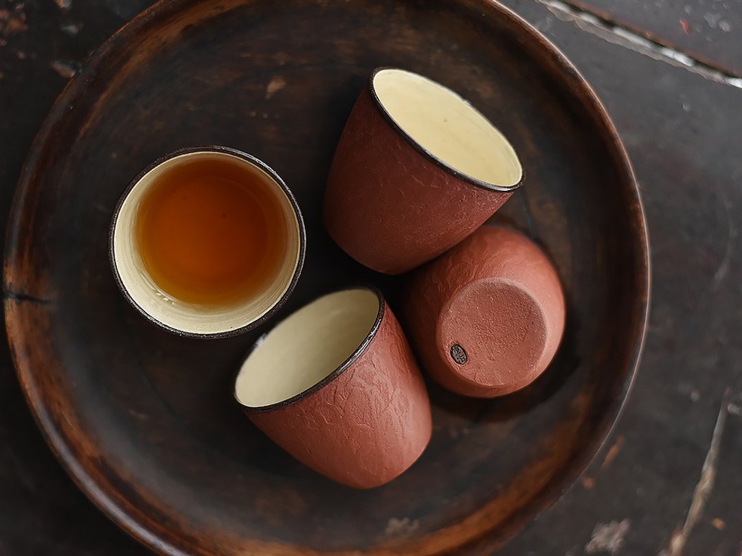 赤城 系列 匠人手作 手工紫砂茶杯 粉引茶具 主人杯 品茗杯 - 茶具/茶杯 - 陶 